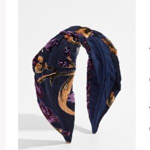 NamJosh Floral Velvet Beaded Headband